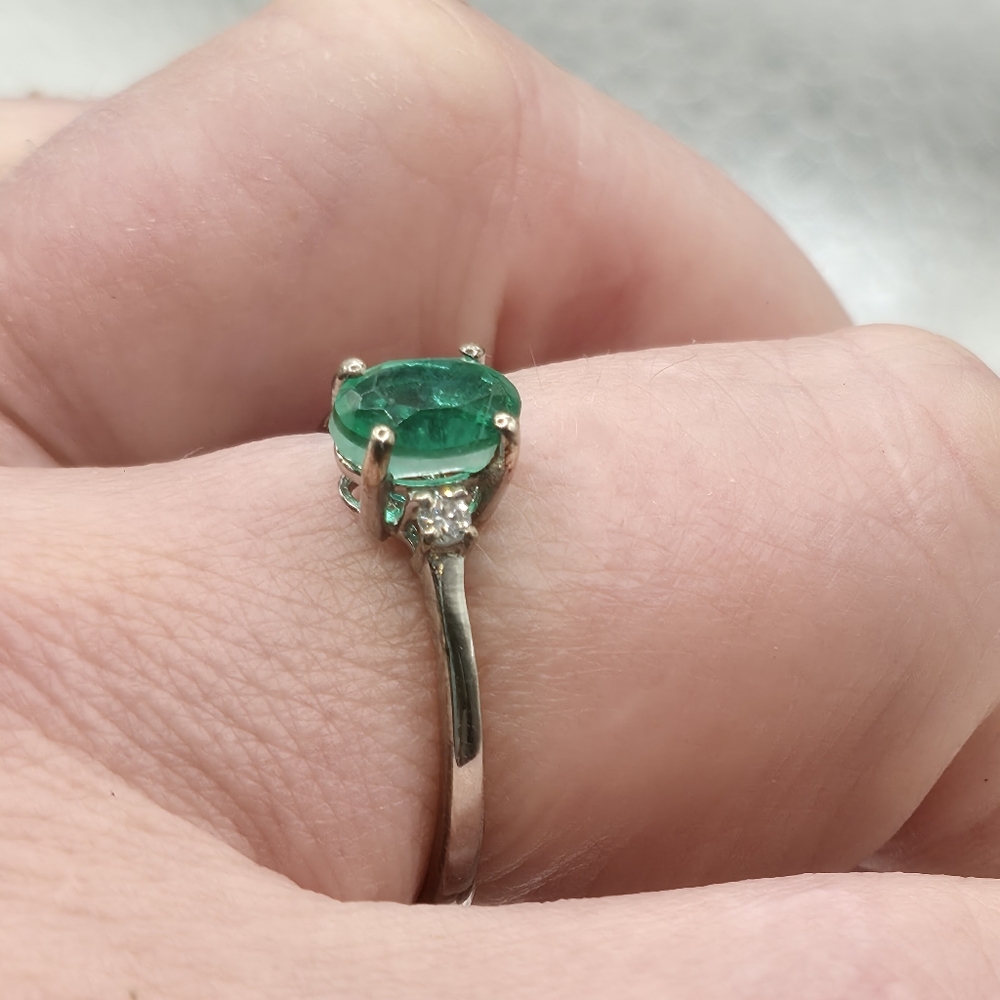 NWOT Gorgeous  Kagem Emerald And Diamond Ring - Picture 8 of 9